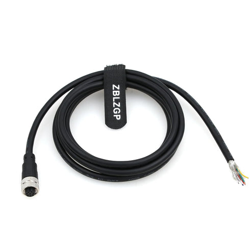 M12 A-Code 8 Pin Female Cable Sensor Industrial Aviation Connection Anti-Vibration Cable for Actuator Devices 2M/6.6FT...