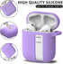 Airpods Case Cover 2&1 with Cleaner Kit,Soft Silicone Protective Cover for Apple AirPods 2nd/1st Generation Charging Case with Keychain,Shockproof...