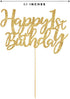 Gold Glitter Happy 1st birthday cake topper, Gold 1 years old birthday party decorations, girl or boy birthday cake toppers...