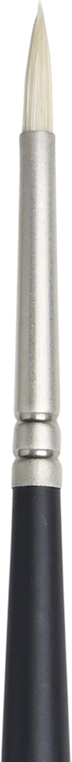 Winsor & Newton Artists' Oil Hog Paint Brush, Long Handle Size 1, Round...