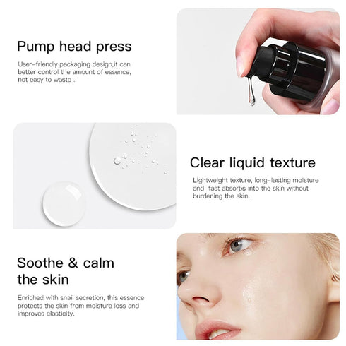 Snail Mucin Serum 96% / Power Repairing Essence 3.38 fl.oz(100 ml) / Hydrating Serum for Face with Snail Secretion Filtrate for Dull Skin & Fine L...