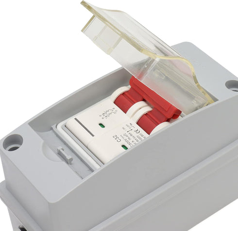 Circuit Breaker MCB 2P DC 500V 32A 1 String Input Output DC Disconnect Switch with IP65 Distribution Box (without Cable)...