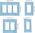 Light Blue Light Switch Cover Receptacle Outlet Wall Plate 1 Gang Screwless Decorator Wallplates Cover Home Decor H4.6xL2.9 inch...