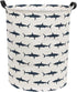 Kids Laundry Hamper,Canvas Shark Hamper Collapsible Boys Storage Baskets for Boys Room Decor,Nursery Hamper,Toy Organizer,(Shark)...