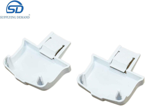 Supplying Demand WR2X8345 WR02X8345 2 Pack Refrigerator Shelf Retainer Bar Support End Cap Replacement