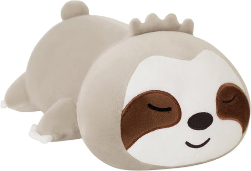 SQEQE Weighted Sloth Plush, Weighted Sloth Stuffed Animal for Anxiety, Cute Sloth Plushies Sloth Pillow Toy Gift for Kids Adults Brown 9.8 Inch, 0...