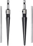 2Pcs Bridge Pin Hole Reamer, 3-13mm(1/8''-1/2'') & 5-16mm(½-5/8") T Handle Taper Reamer Set, 6 Fluted Chamfer Reaming Tool, Bridge Pin Hole Handle...