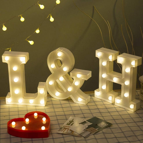 Sunnyglade Decorative LED Letter Lights Sign?Light Up Marquee Letters for Wall Wedding Birthday Party Christmas Home Bar Decoration(2)...
