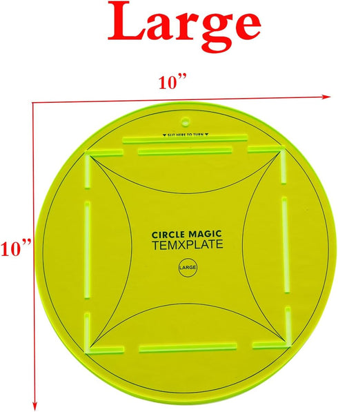 Circle Magic Quilting Template Set (5'' and 10'') with 1pcs 1/4" Quilting Ruler Foot...