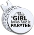 This Girl Knows How to Par Tee Golf Ball Marker with Magnetic Hat Clip, Funny Golf Gift for Woman...