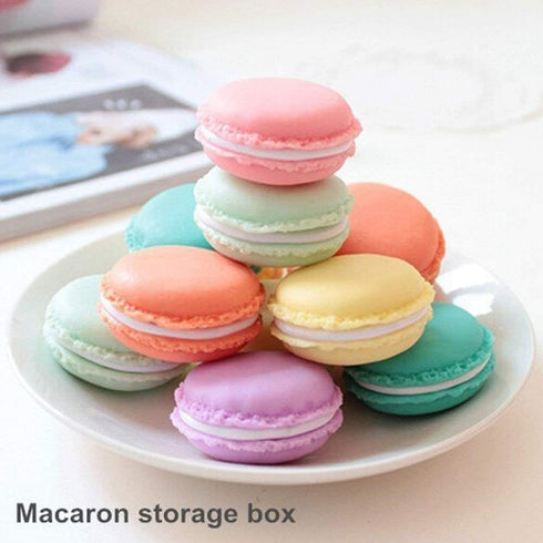 Coolrunner Macaron Case, Mini Macaron Box, Macaron Cute Pill Box, Colorful Macaron Jewelry Storage Box, Shape Storage Box Candy Cute Pill Organize...