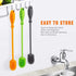 Silicone Bottle Cleaning Brush with Long Handle,12.5" Water Bottle Cleaner for Baby Bottles, Hydro Flask, Sports Bottle, Vase, Glassware, Perfect ...