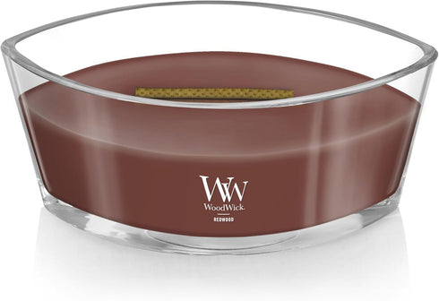 Woodwick Ellipse Scented Candle Redwood 16oz Up to 50 Hours Burn Time...