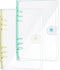 2 Pack A6 Soft PVC 6-Ring Binder Cover, Clear Budget Binder, Clear A6 6-Hole Planner Binder Cover, Milk Yellow Green Round Ring Binder Cover for R...