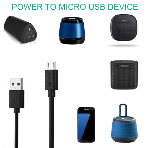Charger Cord Replacement for Bugani Bluetooth Speakers and Bose DOSS JBL Jam - Micro USB Cable 2-Pack...