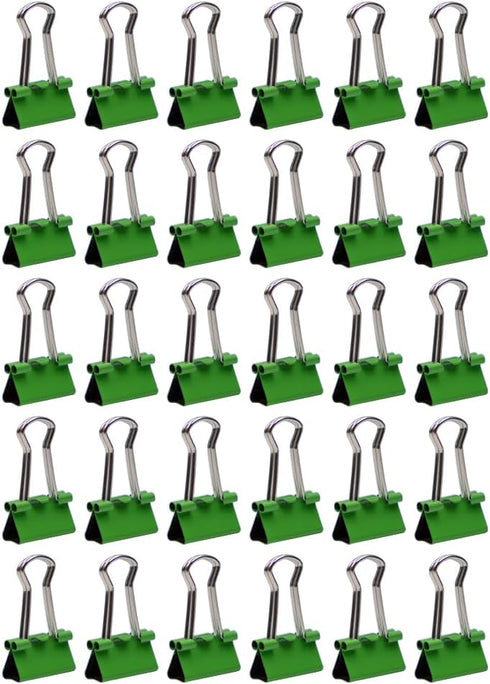 JAM PAPER Colorful Binder Clips - Extra Small - 3/5 Inch (15 mm) - Green Binderclips - 30/Pack...