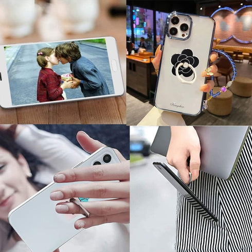 Cell Phone Ring Holder Flower,Fwaytech 360 Rotate Metal Finger Ring Socket Grip Kickstand for Smartphones,4Pack (Flower4)...