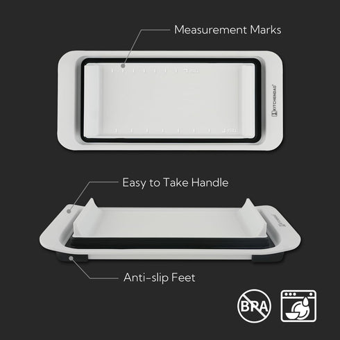 KITCHENDAO Large Airtight Butter Dish with Lid for Countertop and Fridge, Butter Keeper, Plastic Butter Holder Tray for 2 Sticks East Coast/West C...