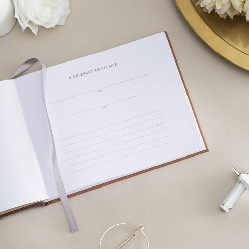 Global Printed Products Funeral Guest Book, 9"x7", Sunset...