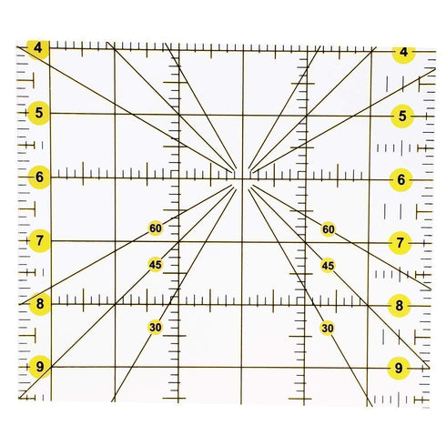 AUTOTOOLHOME Quilting Ruler Acrylic Quilters' Ruler for Easy Precision Cutting Fabric Paper, 6.5" x 12" for Quilting, Sewing & Crafts Template...