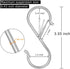 32 Pack S Hooks for Hanging, 3.5 inch Heavy Duty Metal S Hooks with Safety Buckle S Shaped Hooks Pot Rack Closet Hooks for Hanging Plants, Clothes...
