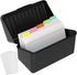 MaxGear Index Card Holder Set, 3x5 Index Card Organizer with Dividers, Plastic Index Card Box for Flash Cards, Note Cards, Recipe Cards, 5 Color I...