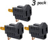 (3 Pack) 3-Prong to 2-Prong Adapter Grounding Converter Polarized 3 Pin to 2 Pin Power for wall Outlets Plugs, Grey...