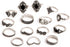 CSIYAN 9-15 Pieces Stackable Knuckle Ring Set,Boho Vintage Crystal Stacking Midi Finger Rings for Women...