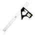 P.I.T. 12 Inch Combination Square, Multi-Purpose Square Tool, Heavy Duty Stainless Steel Ruler with Movable Bubble Level for Angle/Measuring Marks...