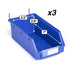 Pegboard Bins – 3 Pack Blue Extra Large - Hooks to Any Peg Board - Organize Hardware, Accessories, Attachments, Workbench, Garage Storage, Craft R...