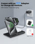 Wireless Charger 3 in 1 Wireless Charging Station for iPhone 15 14 13 12 11 Pro Max XR XS,Fast Wireless Charging Stand Dock for Apple Watch 9 Ultr...