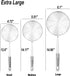 Enhanced Version Stainless Steel Spider Strainer Skimmer Ladle, Set of 3 Sizes Kitchen Strainer Spoon for Cooking and Frying, Pasta Strainer, Food...