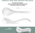 Asian Ceramic Soup Spoon with Long Handle Easy to Hold, Non-slip Bottom, for Soups, Japanese Ramen, Miso, Chinese and Vietnamese Wonton, Dumplings...