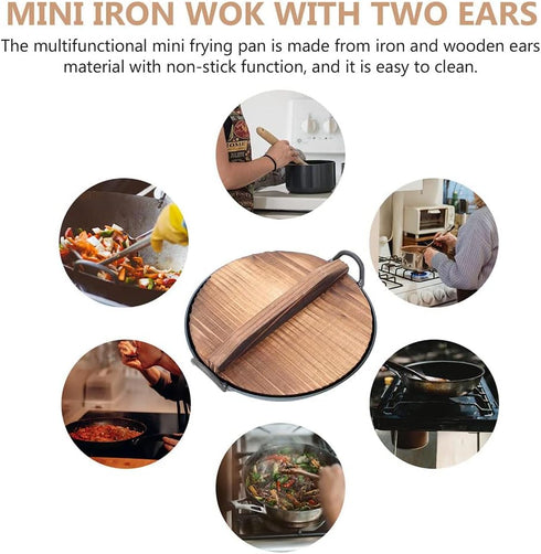 Zerodeko 1 Set 1: 12 Miniature Cooking Pot Mini Wok with Wooden Cover Miniature Kitchen Gadgets Dollhouse Cookware Accessories...