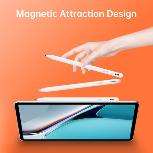 Uogic Stylus for iPad 2018-2023, iPad Pen with Bluetooth, Battery Level Display, Palm Rejection, iPad Pencil Compatible with iPad 6/7/8/9/10th,iPa...