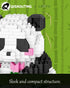 Mini Micro Blocks Panda- 487pcs, Mini Panda Building Toy-Handing Flowers, Panda Building Set for Adults, Micro Blocks Set for 12+ Boys & Girls, Bi...
