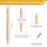 3 Pcs Ballpoint Pens,Black Ink Medium Point 0.5,Retractable Pretty Metal Ballpoint Gift Pens With 10 Extra Refills for Note Taking,Men Women Schoo...