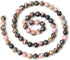 60PCS 6mm Natural Black Line Rhodochrosite Gemstone Smooth Round Loose Beads for Jewelry Making 1 Strand 15"...