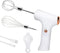 Cordless Hand Mixer, Handheld Electric Whisk with 3 Speed Modes, Hand Held Egg Beater with 2 Detachable Stir Whisks (White)...