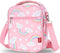 Lunch Box for Kids Girls Insulated Lunch Bag with Shoulder Strap and Pocket Pink Cute Lunch Cooler Thermal Meal Lunch Tote Bag for School Travel O...