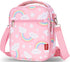 Lunch Box for Kids Girls Insulated Lunch Bag with Shoulder Strap and Pocket Pink Cute Lunch Cooler Thermal Meal Lunch Tote Bag for School Travel O...