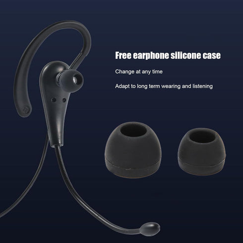 Call Center Headset, 3.5mm Wired Ear Hook Single Sided Customer Service Headphone with Mic, for Laptop Mobile Phones, for Telemarketing...