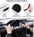 Swono Butterfly and Flower Universal 15" Steering Wheel Covers Abstract Blue Butterfly and Pink Flower Cute Car Steering Wheel Cover for Men Women...