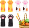 6pcs Cat Paw Knitting Needle Stoppers, Silicone Knitting Needle Point Protectors Stitch Stoppers Needle Tip Covers Knitting Accessories for Size 1...