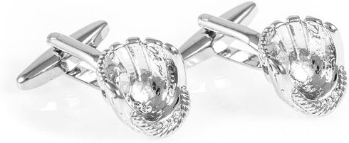 Baseball Glove Mitt Cufflinks in a Presentation Gift Box & Polishing Cloth...