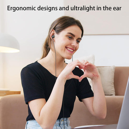 USB Type C Headphone, USB C Earphones Type C Headphones Stereo with Microphone Volume Control Compatible with Samsung Galaxy S20+/S21/S20/Google P...