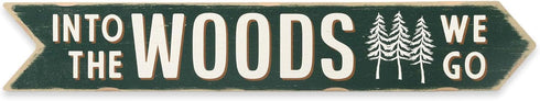 Into the Woods Arrow Wood Wall Decor - Rustic Outdoorsy Wall Art for Cabin, Lodge, or Man Cave...
