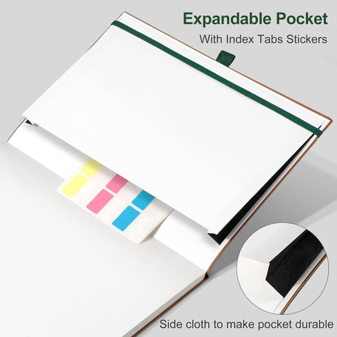 AHGXG Lined Journal Notebook for Women Men, Large B5 Notebook, 120 GSM Thick Paper, 96 Numbered Pages, Leather Softcover, College Ruled Notebook f...
