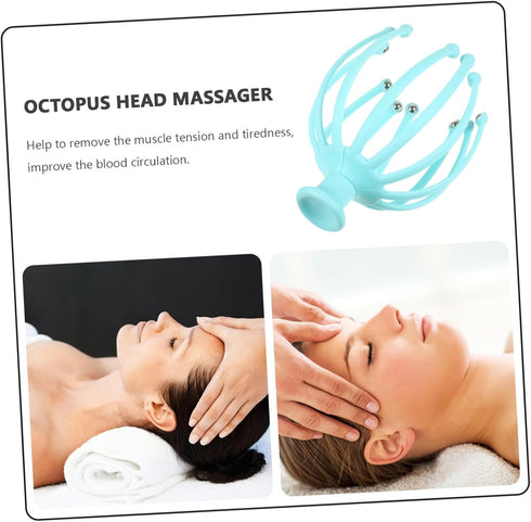 Healeved Head Massager Scalp Massaging Tool Relaxation Tool Octopus Scalp Massager Drivers Multi-Function Massager Headache Relief Head Gua Sha Ma...