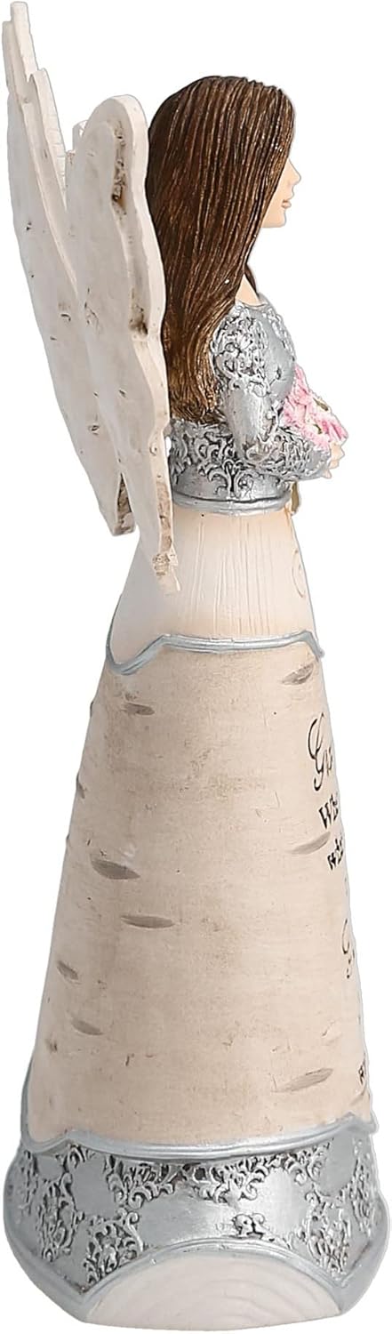 Pavilion Gift Company Elements - Grandmother Guardian Angel Figurine 6 Inch, Solid, Pink...